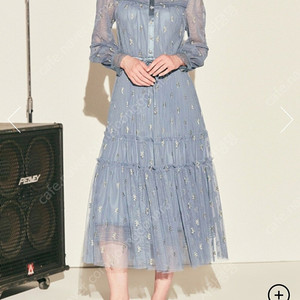 레니본 시스루 꽃자수원피스 에눌