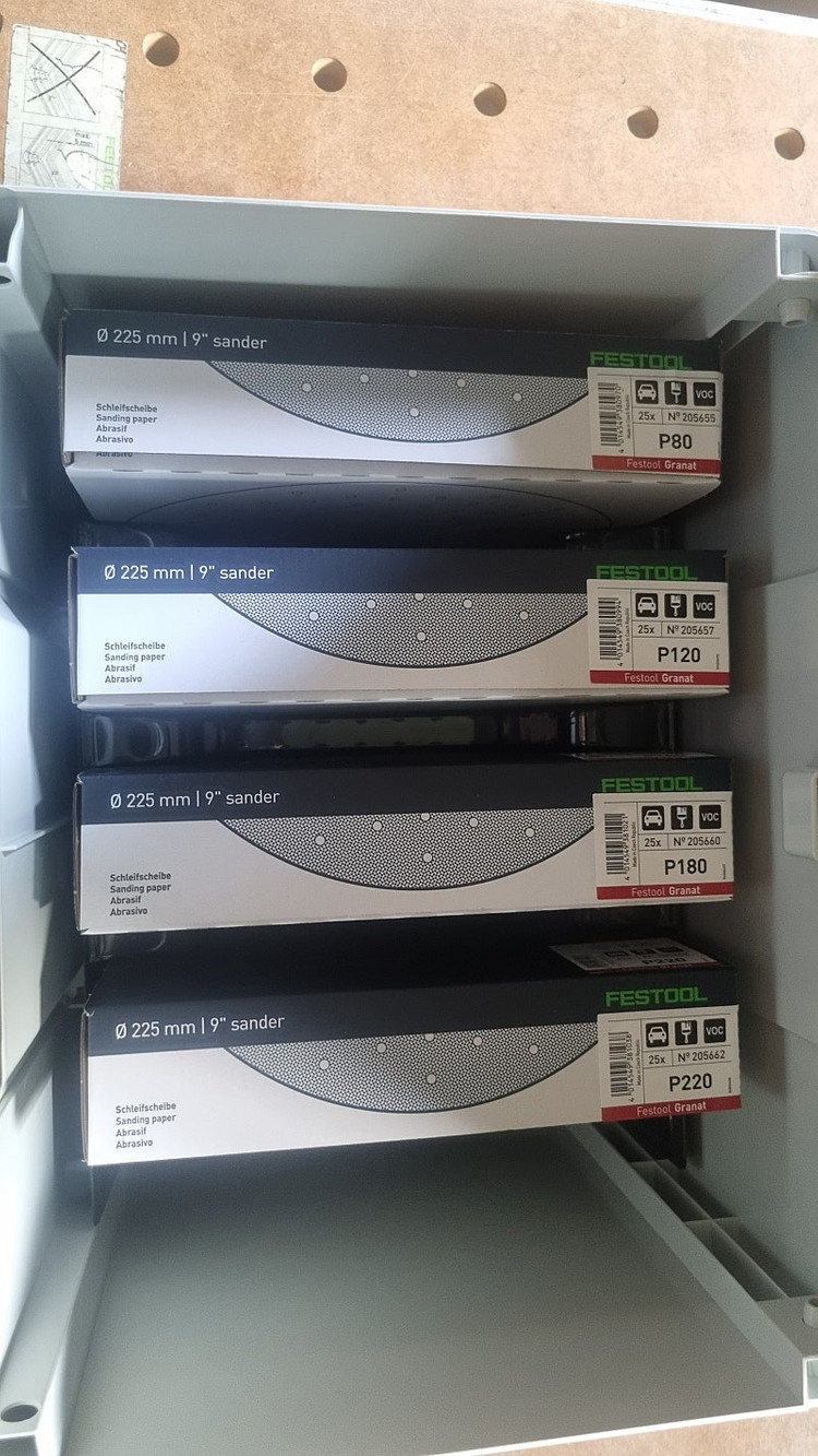 페스툴 샌드 페이퍼 샌딩용품 시스테이너³ D225 GR SYS Granat 이미지