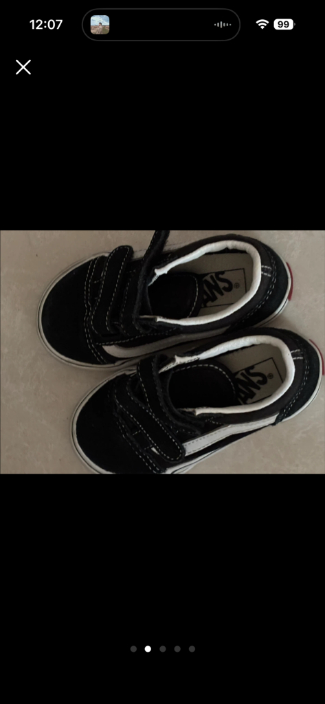 유아 반스 찍찍이 운동화 급처 120mm--1