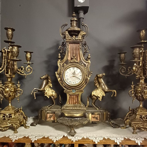 빈티지 앤틱 시계,촛대 세트