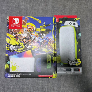닌텐도 스위치 OLED 스플래툰 3 에디션 + 휴대용 케이스 + 256GB SD카드 판매합니다