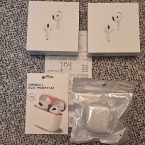 미개봉 애플코리아 에어팟4세대(노캔) 풀셋 팜