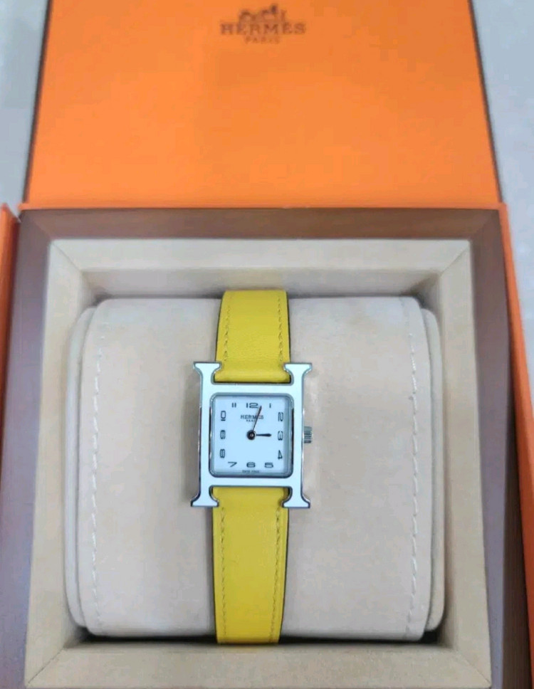 에르메스 h아워 pm사이즈 블루진 스트랩 이미지