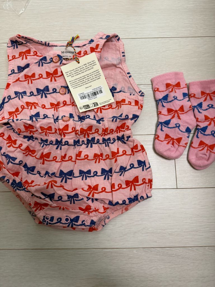 보보쇼즈 리본롬퍼 12m 양말 세트--0