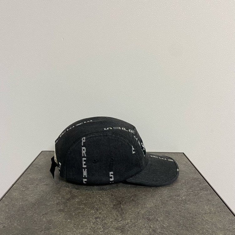 (OS) 슈프림 박스로고 캠프캡 모자 데님 블랙--2