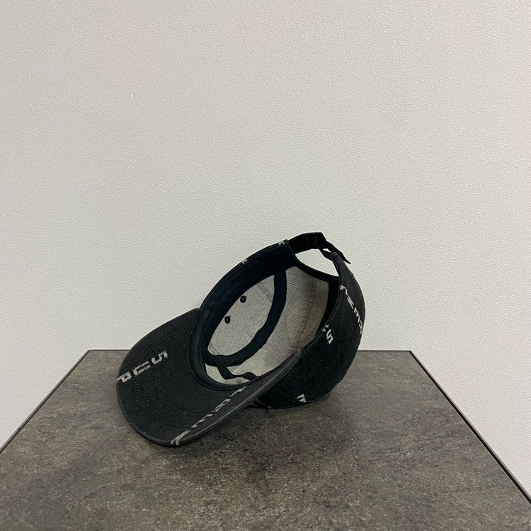 (OS) 슈프림 박스로고 캠프캡 모자 데님 블랙--5