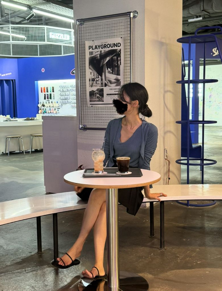 플리츠 나시+가디건 세트 블루--8