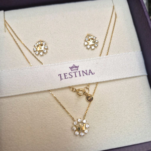 14k 제이에스티나 목걸이 귀걸이 세트