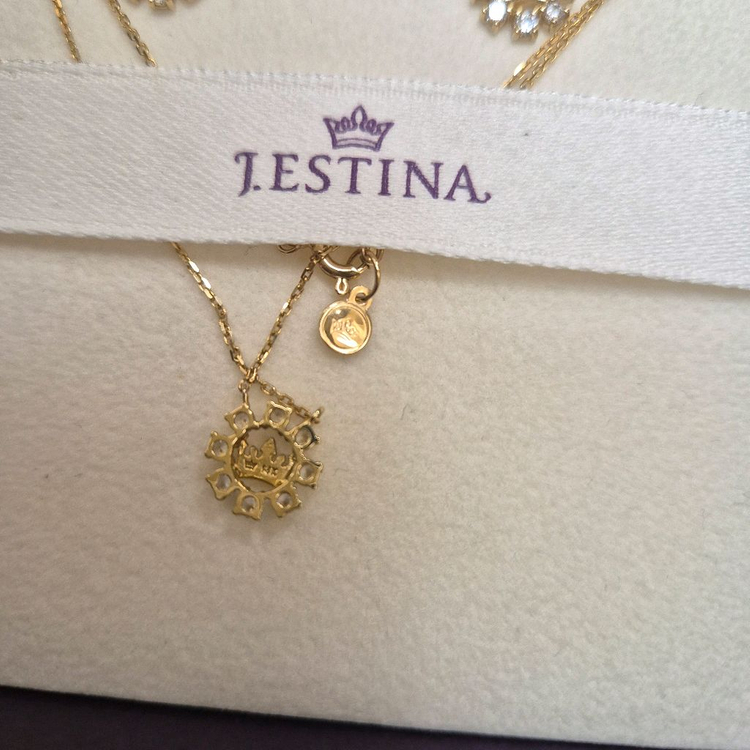 14k 제이에스티나 목걸이 귀걸이 세트--2