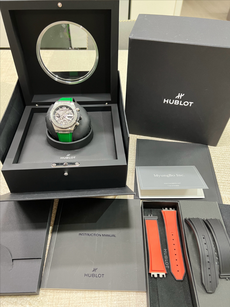 위블로 신형 빅뱅 유니코 티타늄42mm추가 러버2종포함 국내풀셋--9