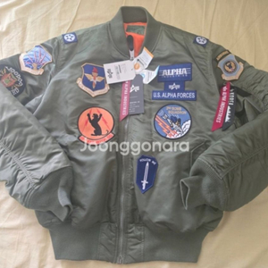 알파인더스트리 [ 한정판 ] MA-1 레귤러 스쿼드론 항공점퍼 Sage Green 블루종 (XL / 110)