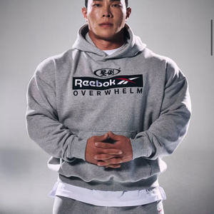 압도 리복 콜라보 후드티(멜란지 그레이, 2xl)