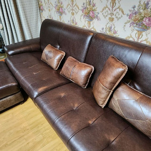 천연가죽 소파세트