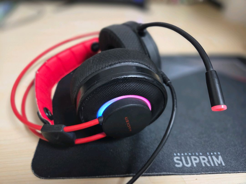 HACKER N800 가상 7.1채널 게이밍 헤드셋 헤드폰--2