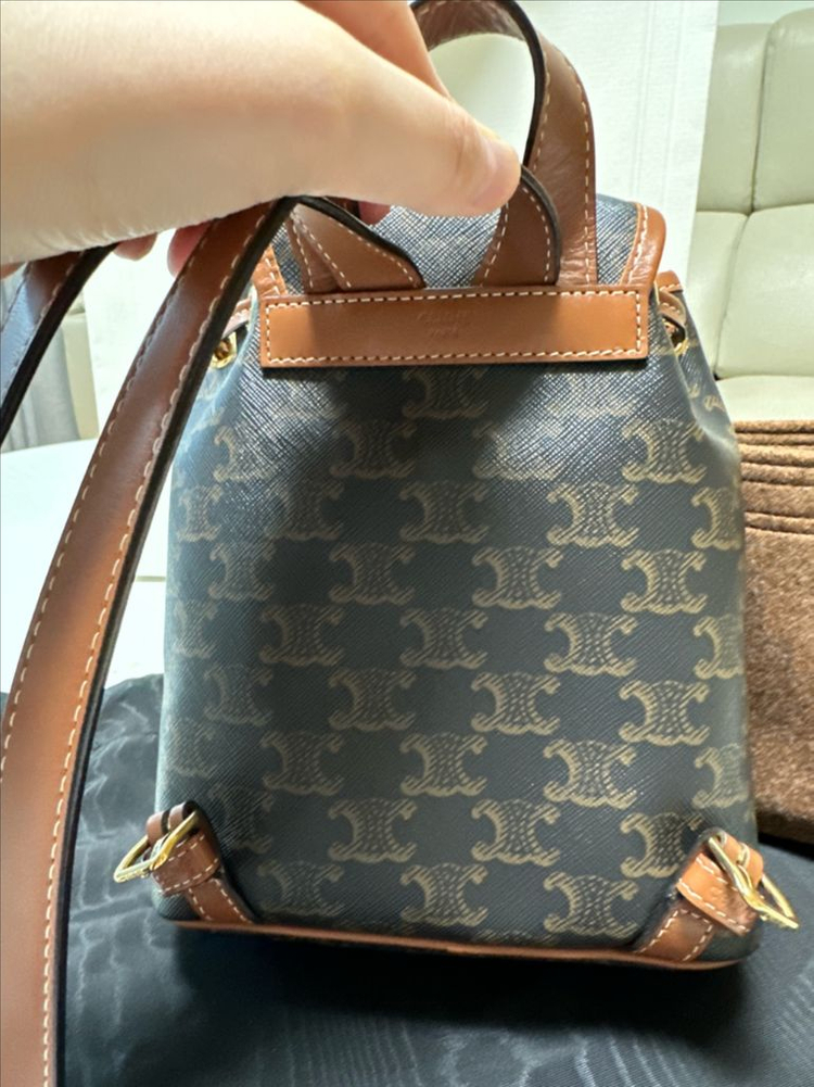 셀린느 미니 폴코 백팩--4