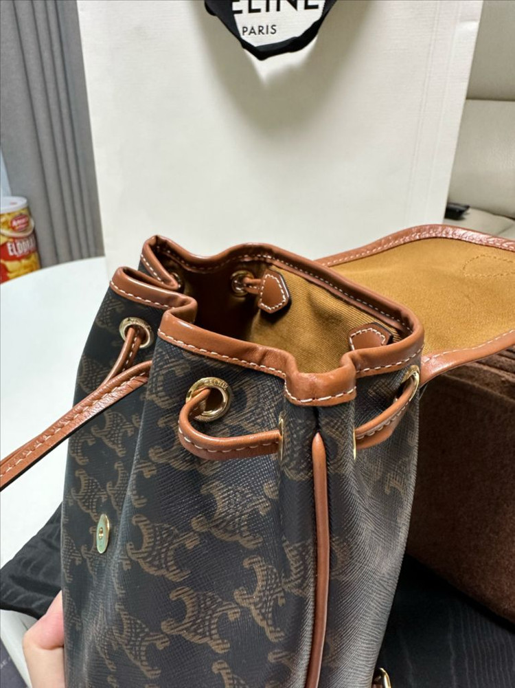 셀린느 미니 폴코 백팩--8