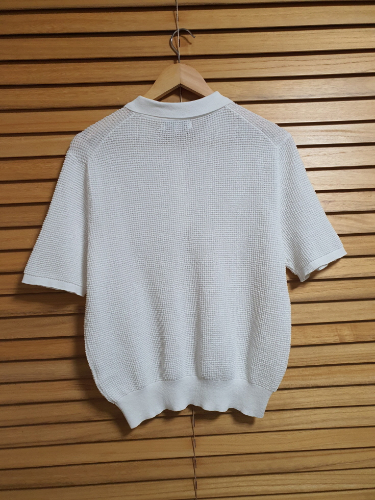 빈폴 PK 자수 하프 슬리브 니트 탑 L 사이즈 25SS 이미지