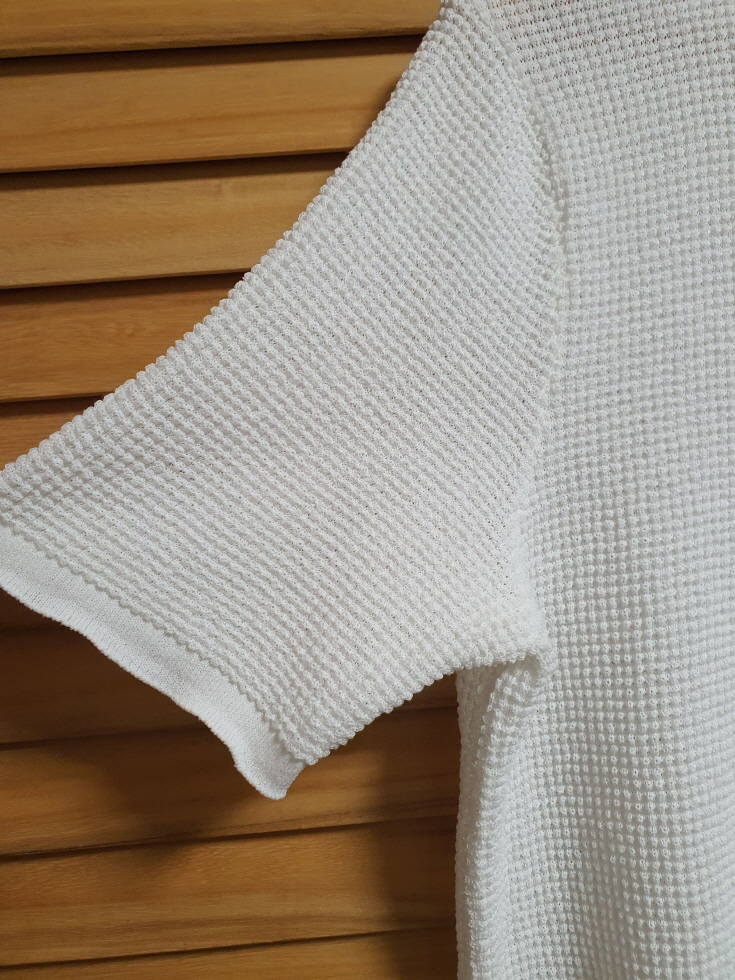 빈폴 PK 자수 하프 슬리브 니트 탑 L 사이즈 25SS 이미지