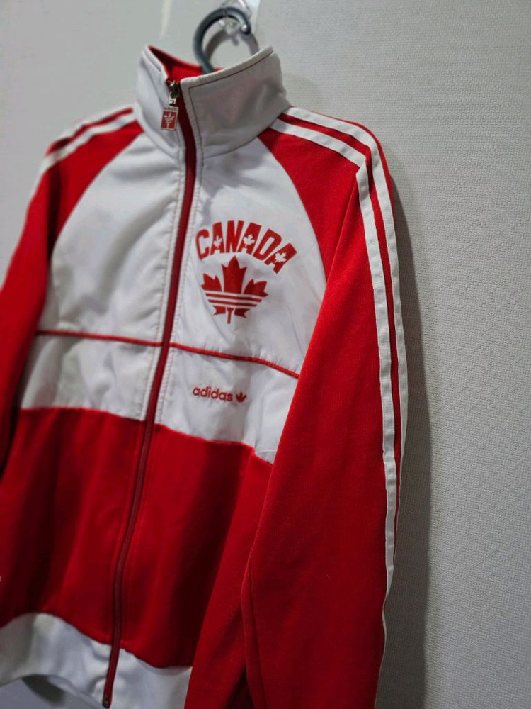 아디다스 캐나다 흰빨 트랙탑 저지 져지집업 95/M 이미지