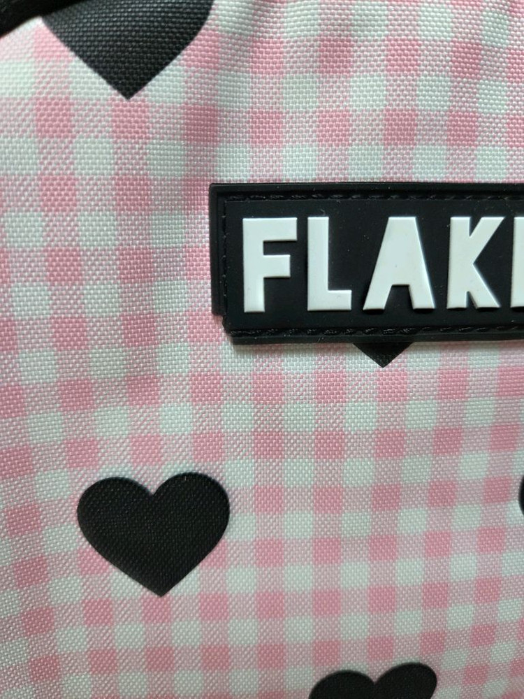 플라키키 하트 책가방 분홍 깅엄 체크--8