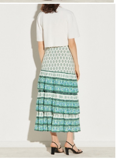 산드로 sandro 프릴 디테일 티어드 스커트 1사이즈--2