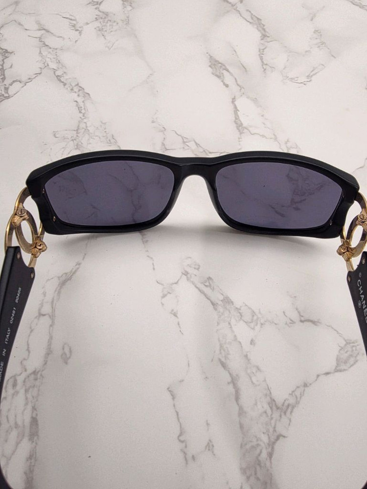 샤넬 금장 CC 스퀘어 선글라스--5