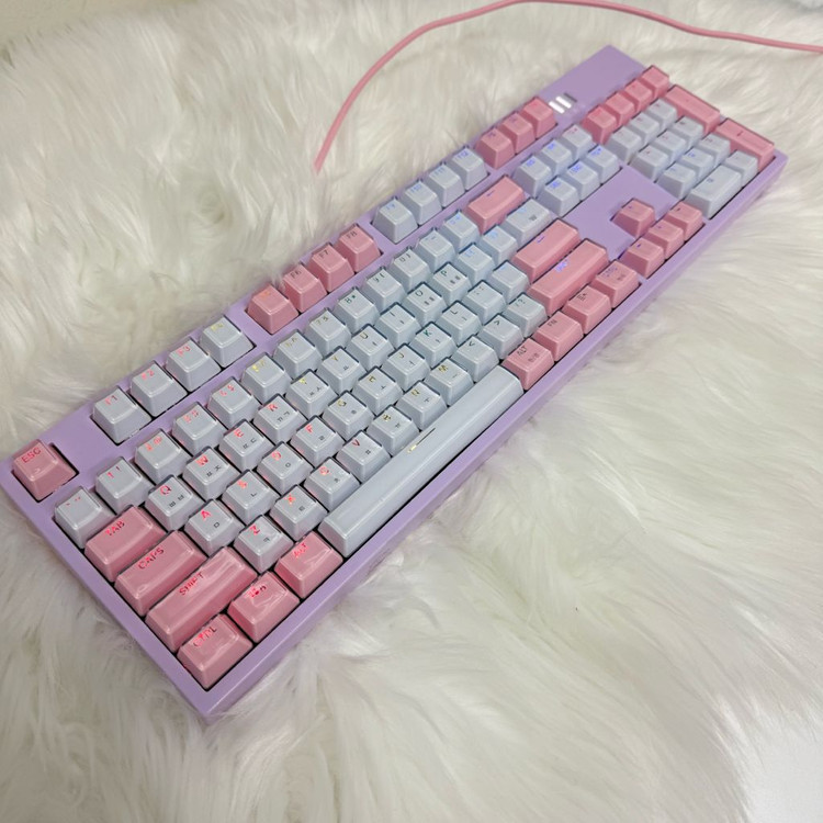 리니어축 앱코 AN08 아이스큐브 핑크 카일광축 게이밍 기계식 키보드--1
