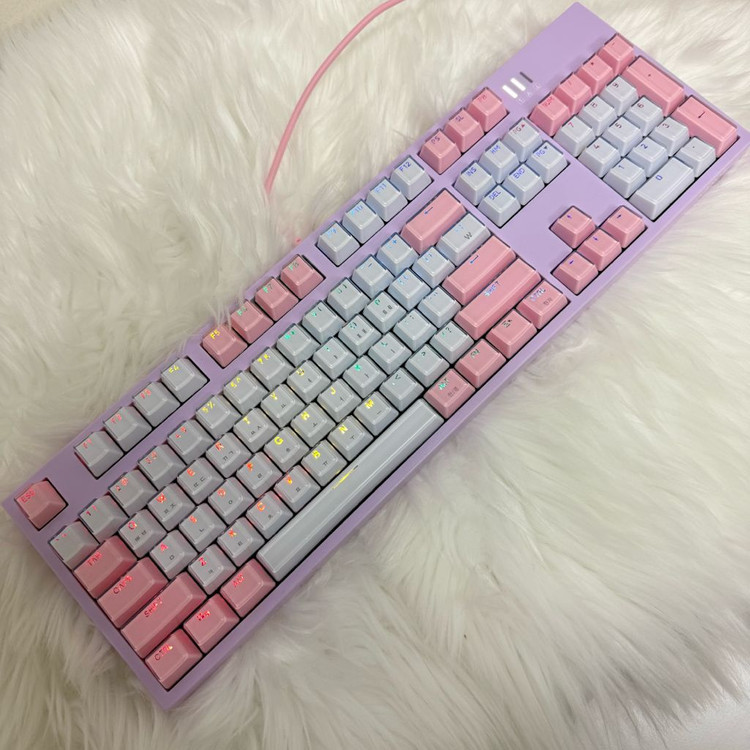 리니어축 앱코 AN08 아이스큐브 핑크 카일광축 게이밍 기계식 키보드--4