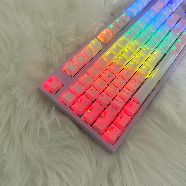 리니어축 앱코 AN08 아이스큐브 핑크 카일광축 게이밍 기계식 키보드--6