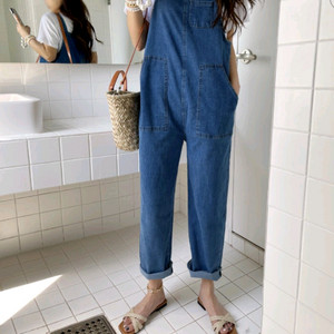 난닝구 데님 멜빵바지.새옷