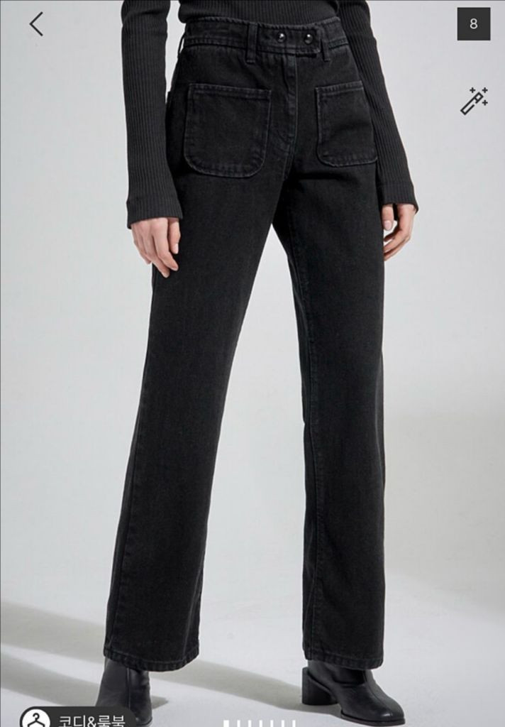 [새상품]한섬85% 시스템 데님팬츠--8