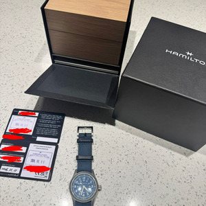 해밀턴 카키필드 메카니컬 38mm 블루