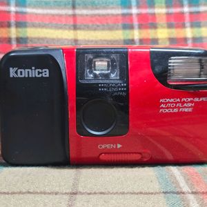코니카 POP SUPER 빨강 카메라