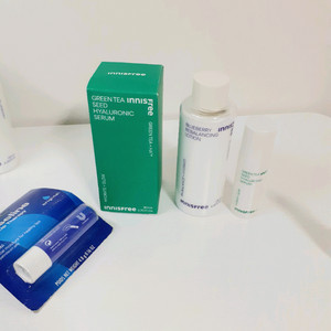 (새제품)이니스프리 그린티 씨드 히알루론산 세럼 80ml+15ml 로션 등