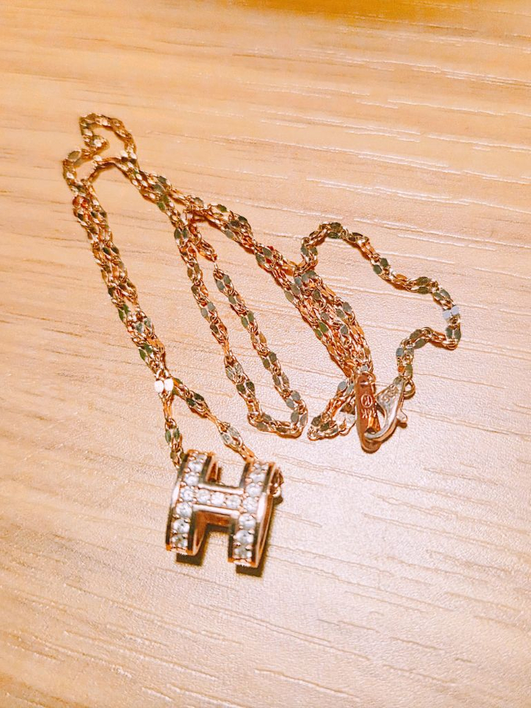 14k 양면 이쁜목걸이 로즈골드 금값이하초특가--3