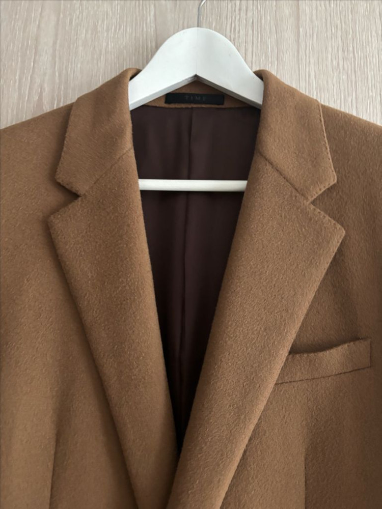 한섬 매장정품 TIME 타임 남성 캐시미어 100% 코트 새상급 이미지