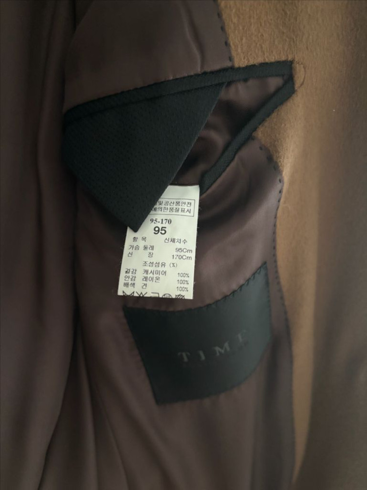 한섬 매장정품 TIME 타임 남성 캐시미어 100% 코트 새상급 이미지