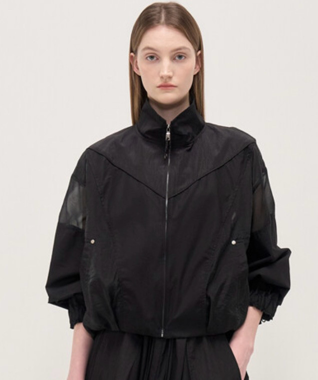 타임 드로우스트링 집업 점퍼 랑방 마인--3