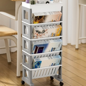 이동식 바퀴달린 북트롤리 책꽂이