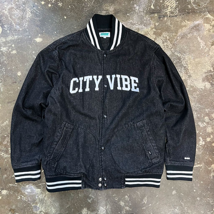 100) 마크엠 데님 바시티자켓 스타디움자켓 야구점퍼 이미지