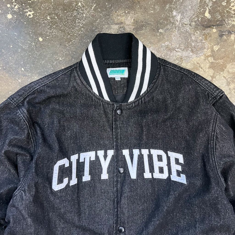 100) 마크엠 데님 바시티자켓 스타디움자켓 야구점퍼 이미지