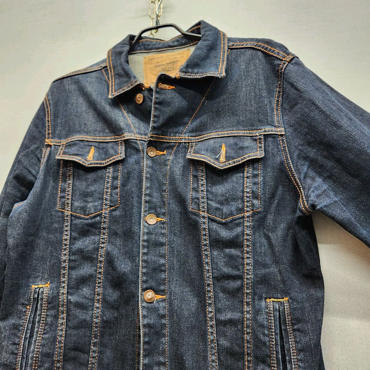 자라 ZARA 스티치 디테일 트러커 데님 자켓42(L)--2