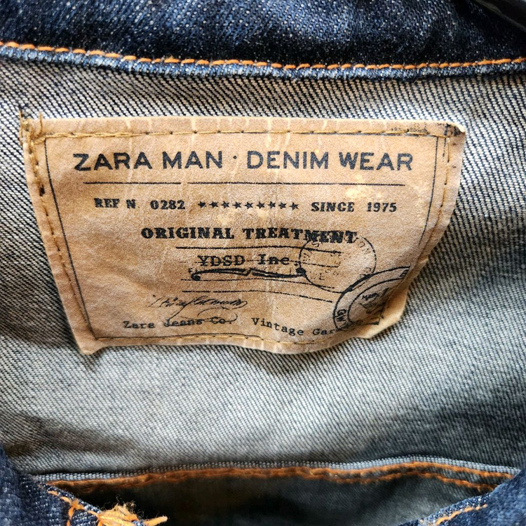 자라 ZARA 스티치 디테일 트러커 데님 자켓42(L)--4
