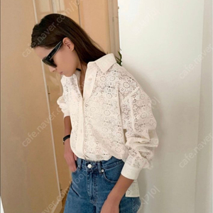 오르 orr 번아웃 레이스 블라우스 S