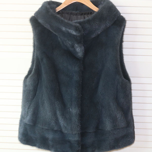 진도끄레베 반 후드 밍크 베스트 이미지