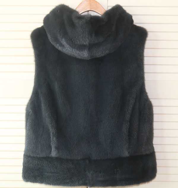 진도끄레베 반 후드 밍크 베스트 이미지