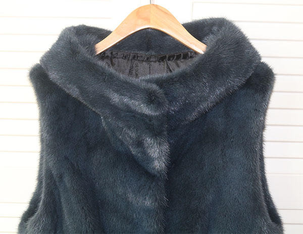 진도끄레베 반 후드 밍크 베스트 이미지