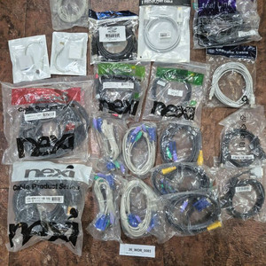 [전산실철수] HDMI/DVI/DP/VGA/KVM 케이블 20개 일괄 (NEXI/ATEN 혼합)