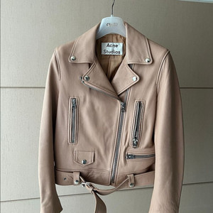 acne mock 레더 재킷