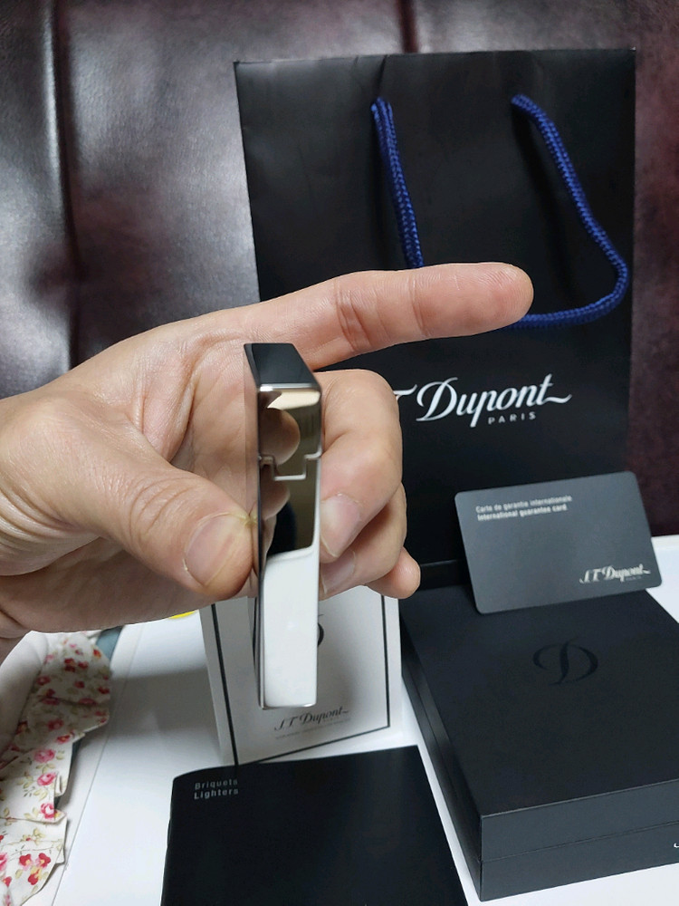 [새상품,한정판] 듀퐁라이터 라인2 신형 ca16260 아뜰리에 퍼플 쌍불 듀퐁 라이타--4